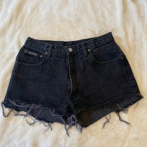 Calvin Klein vintage Denim Jean cutoffs shorts in black size 28